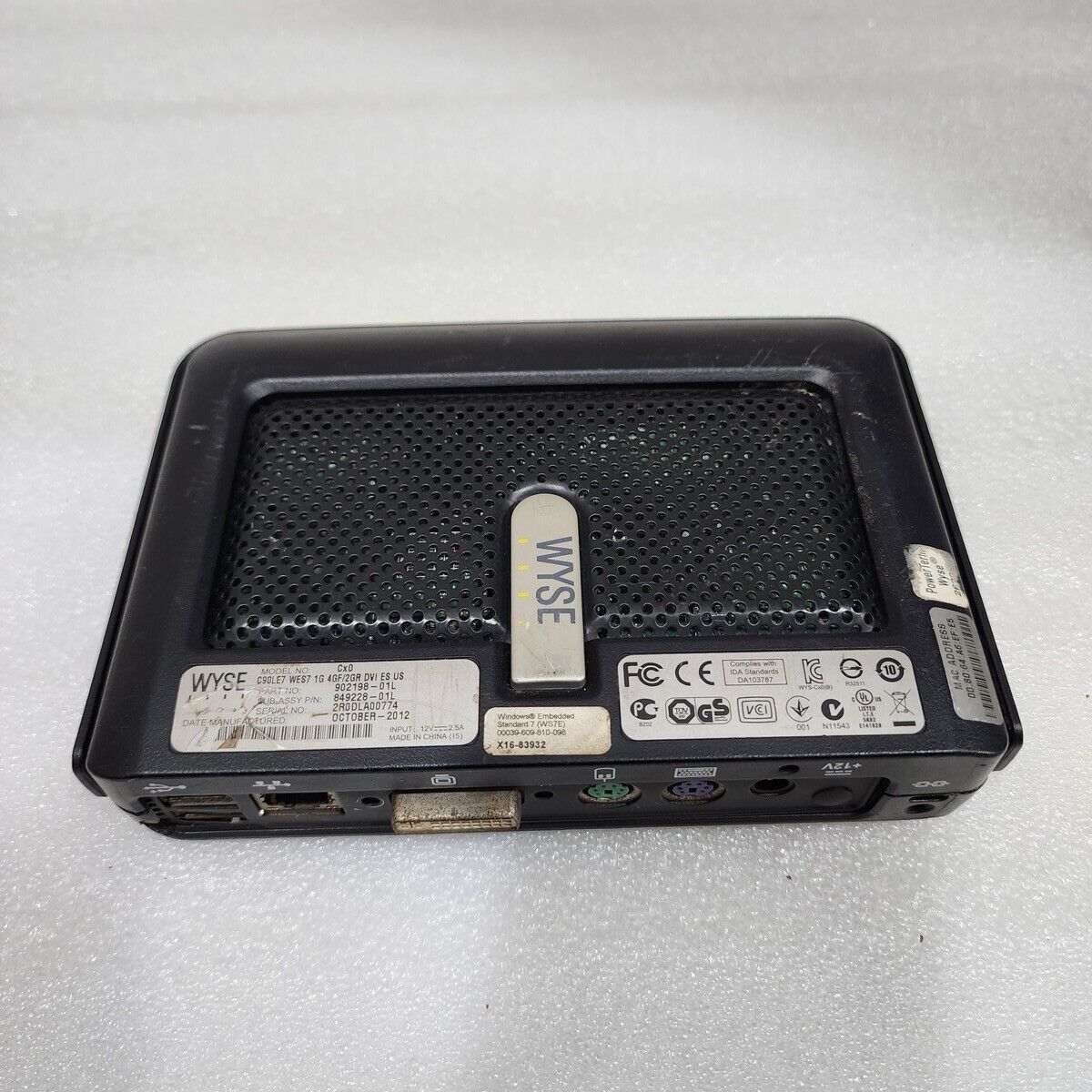 WYSE 902198-01L CLIENT SERVER SYSTEM C90LE7 WES7 1G 4GF/2GR DVI ES US