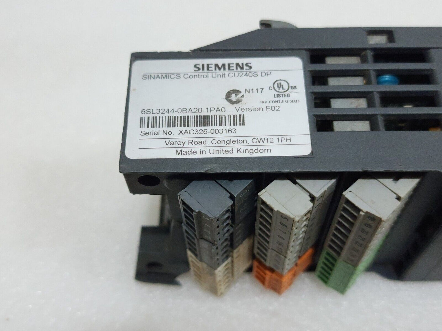 SIEMENS SINAMICS CU240S DP CONTROL UNIT 6SL3244-0BA20-1PA0