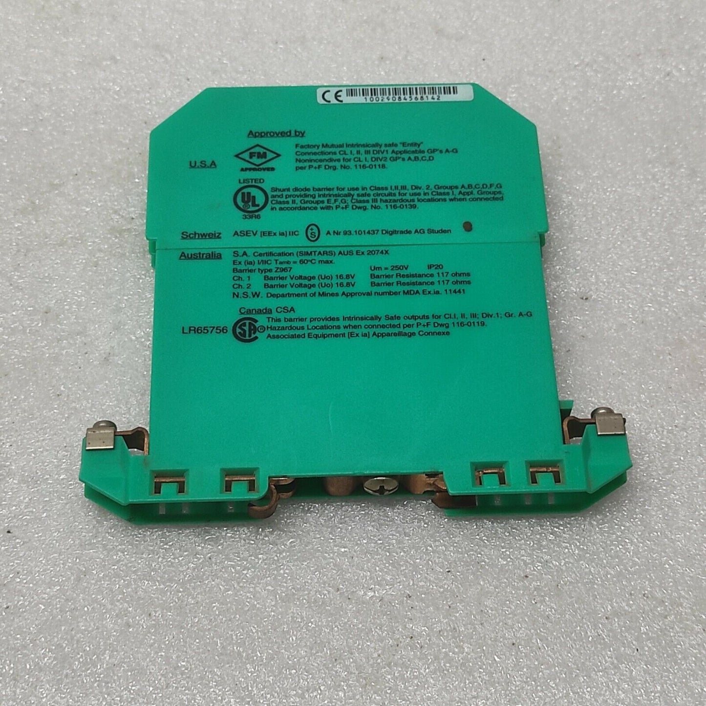 PEPPERL + FUCHS Z967 ZENER BARRIER 71860