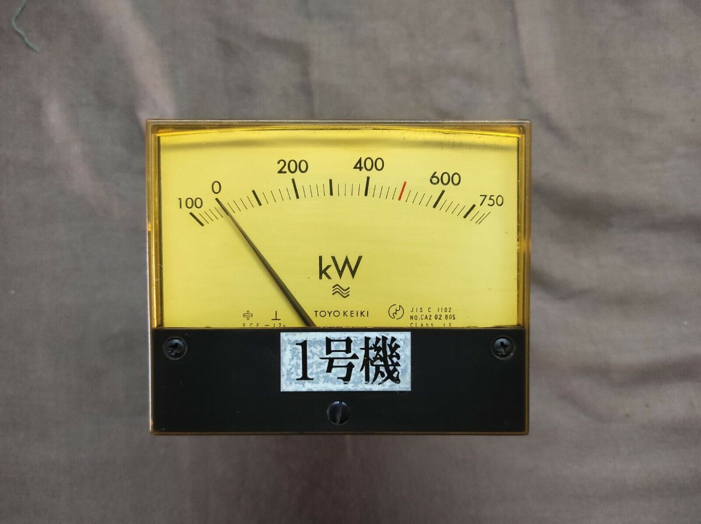 TOYO KEIKI ECF 12N WATTMETER PT 460/115V 100-750 kW METER CA2 02 805