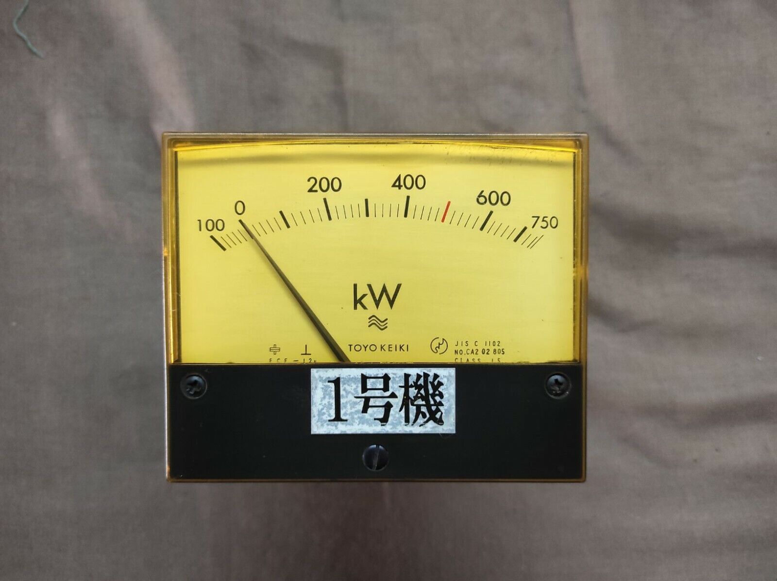TOYO KEIKI ECF 12N WATTMETER PT 460/115V 100-750 kW METER CA2 02 805