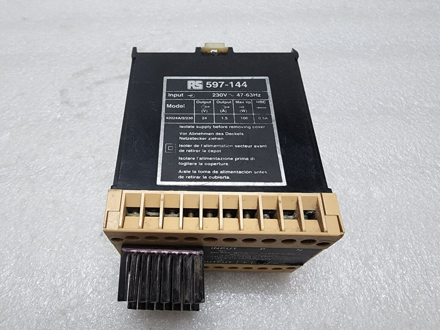 RS 42024A/2/230 POWER SUPPLY 597-144 24VDC 1.5A