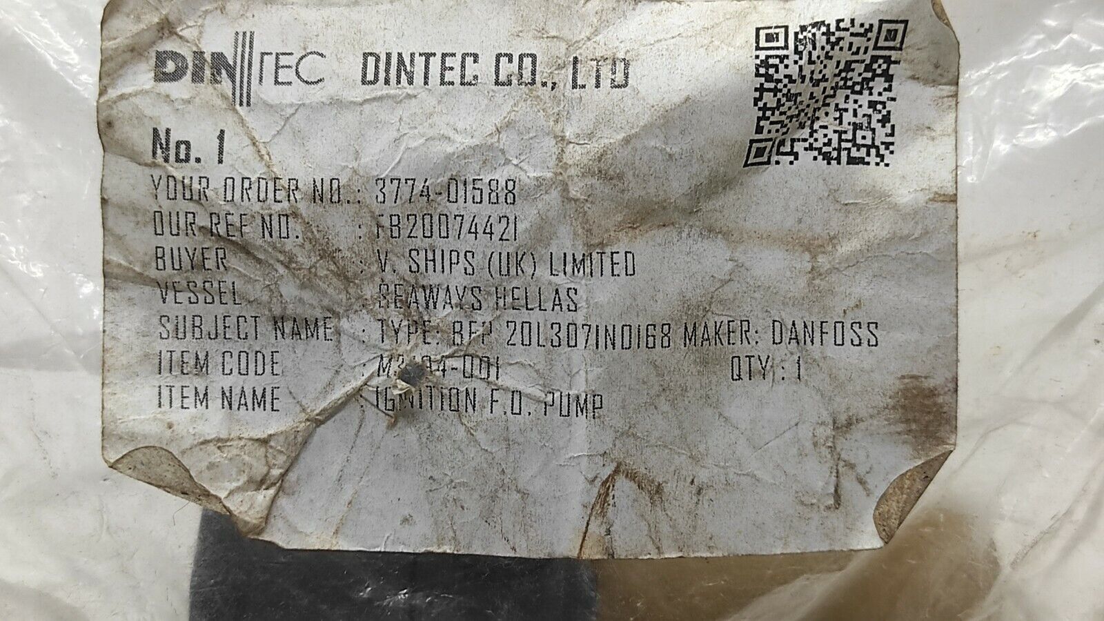 DANFOSS BFP 20 L5 OIL PUMP 071N0126