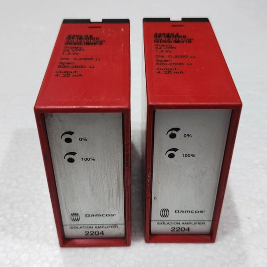 DAMCOS 2204 ISOLATION AMPLIFIER 2204D PR ELECTRONICS 24V