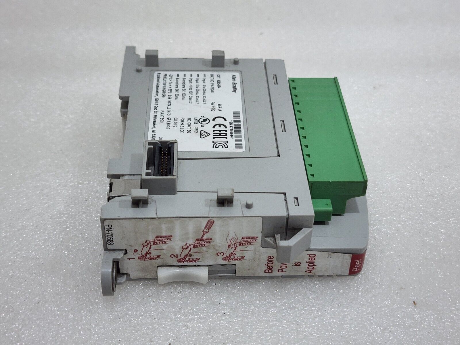ALLEN BRADLEY CAT 2085-IF4 MICRO 800 ANALOG INPUT MODULE 