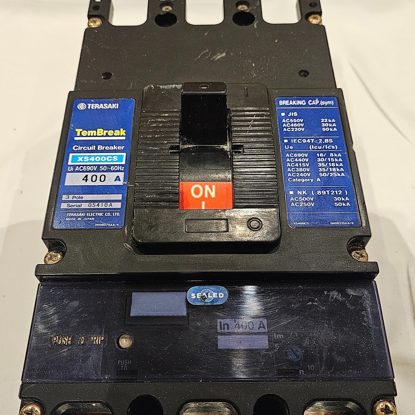 TERASAKI XP400CS 3-POLE CIRCUIT BREAKER 400A