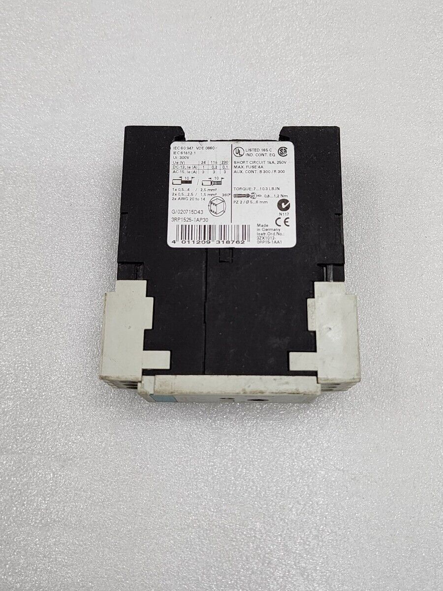 SIEMENS 3RP1525-1AP30 TIMING RELAY ON DELAY