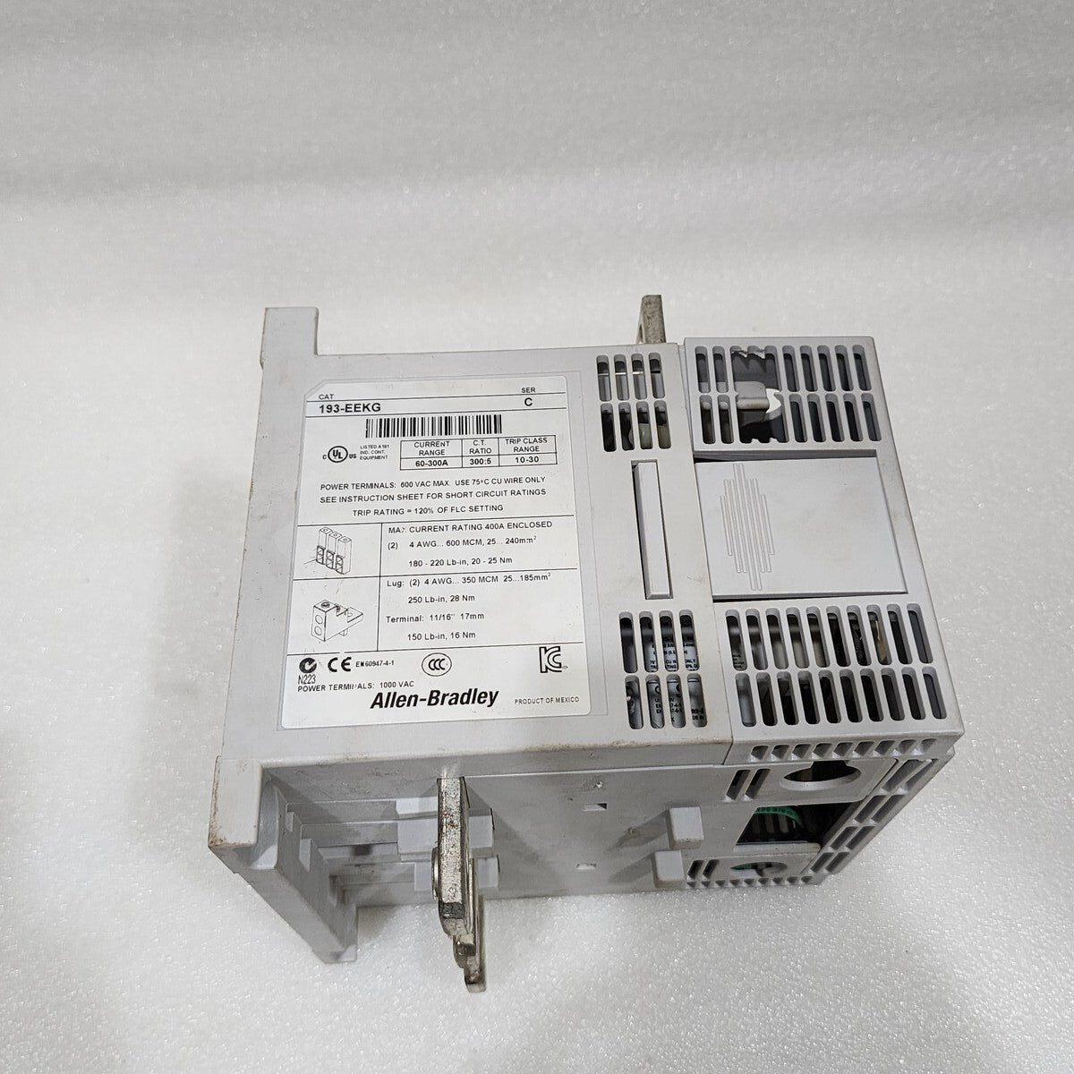 ALLEN BRADLEY CAT 193-EEKG SER C OVERLOAD RELAY 60-300A