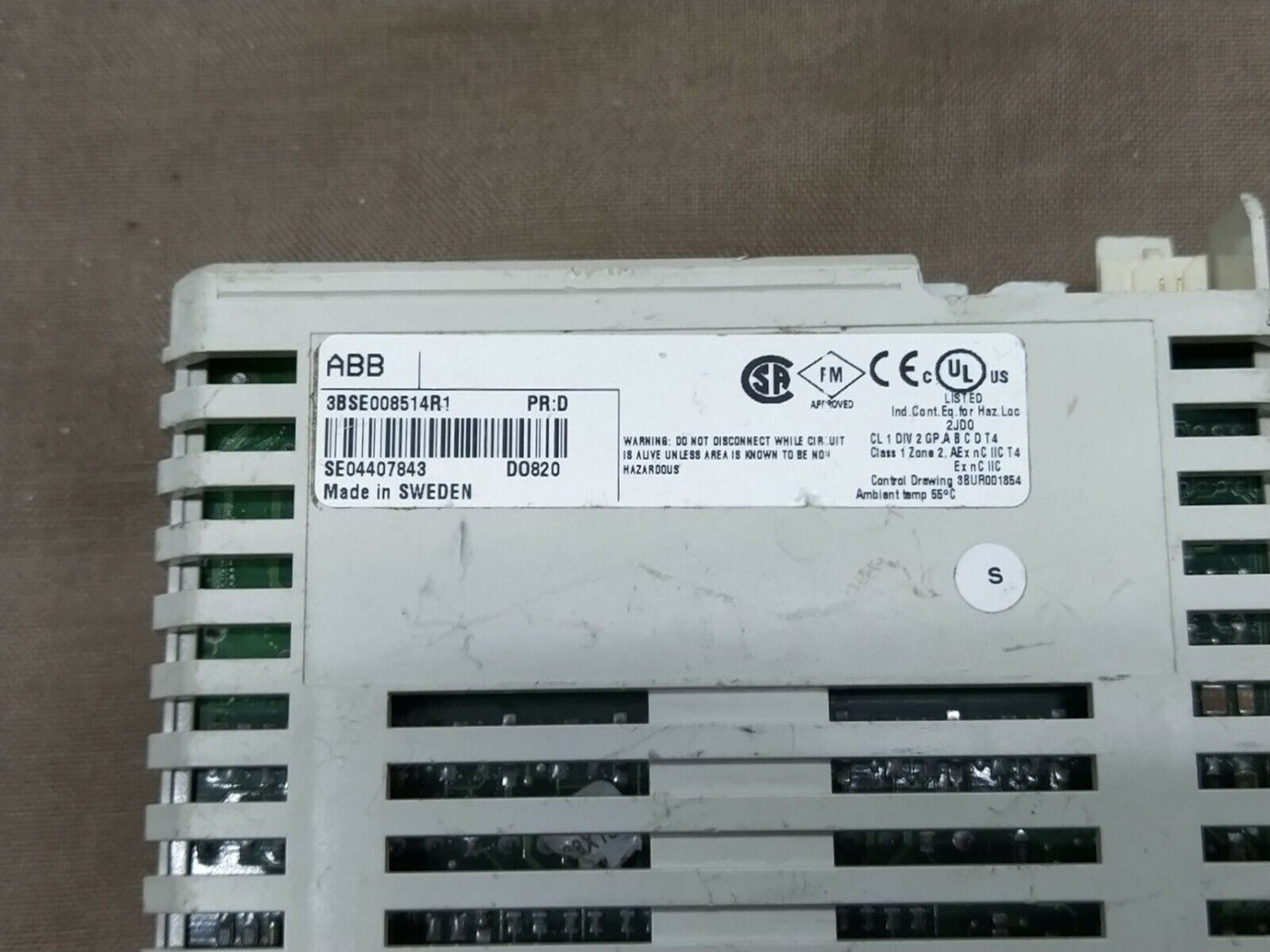 ABB DO820 Digital Output Relay 3BSE008514R1