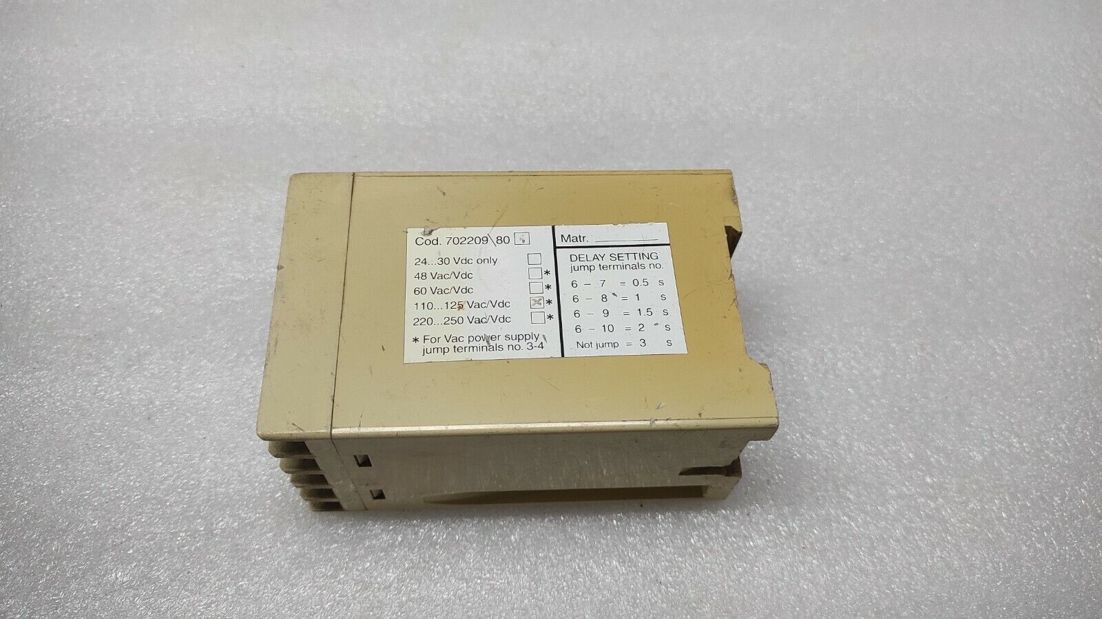 ABB SACE YU DELAY 110-125VAC/DC 702209/80-6