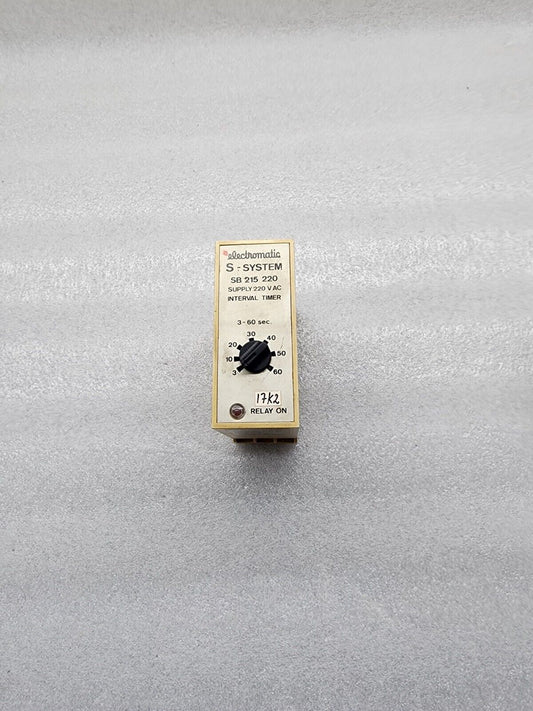 ELECTROMATIC SB215220 INTERVAL TIMER 220VAC