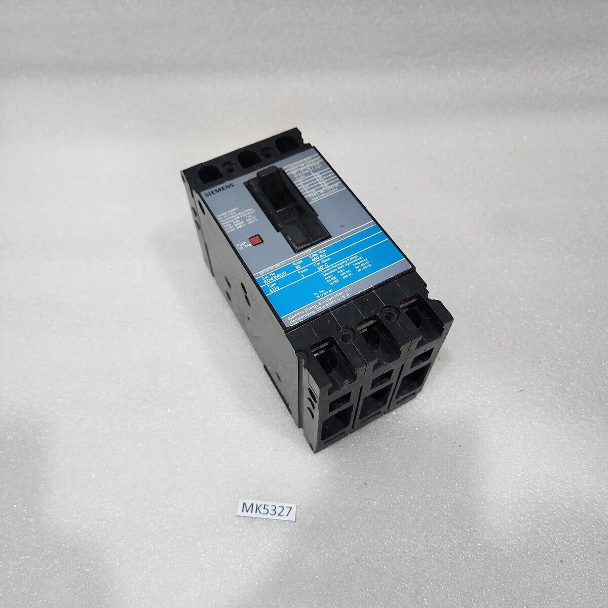 SIEMENS ED43M030 3-POLE CIRCUIT BREAKER 30A