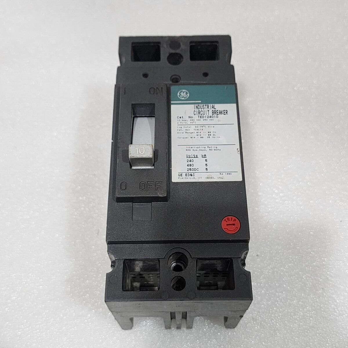 GE TED124010 CIRCUIT BREAKER 10A GENERAL ELECTRIC