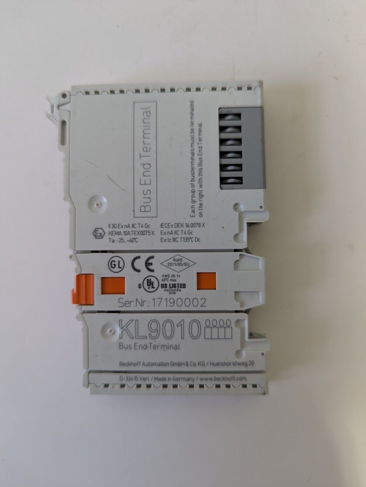 Beckhoff KL9010 PLC Module