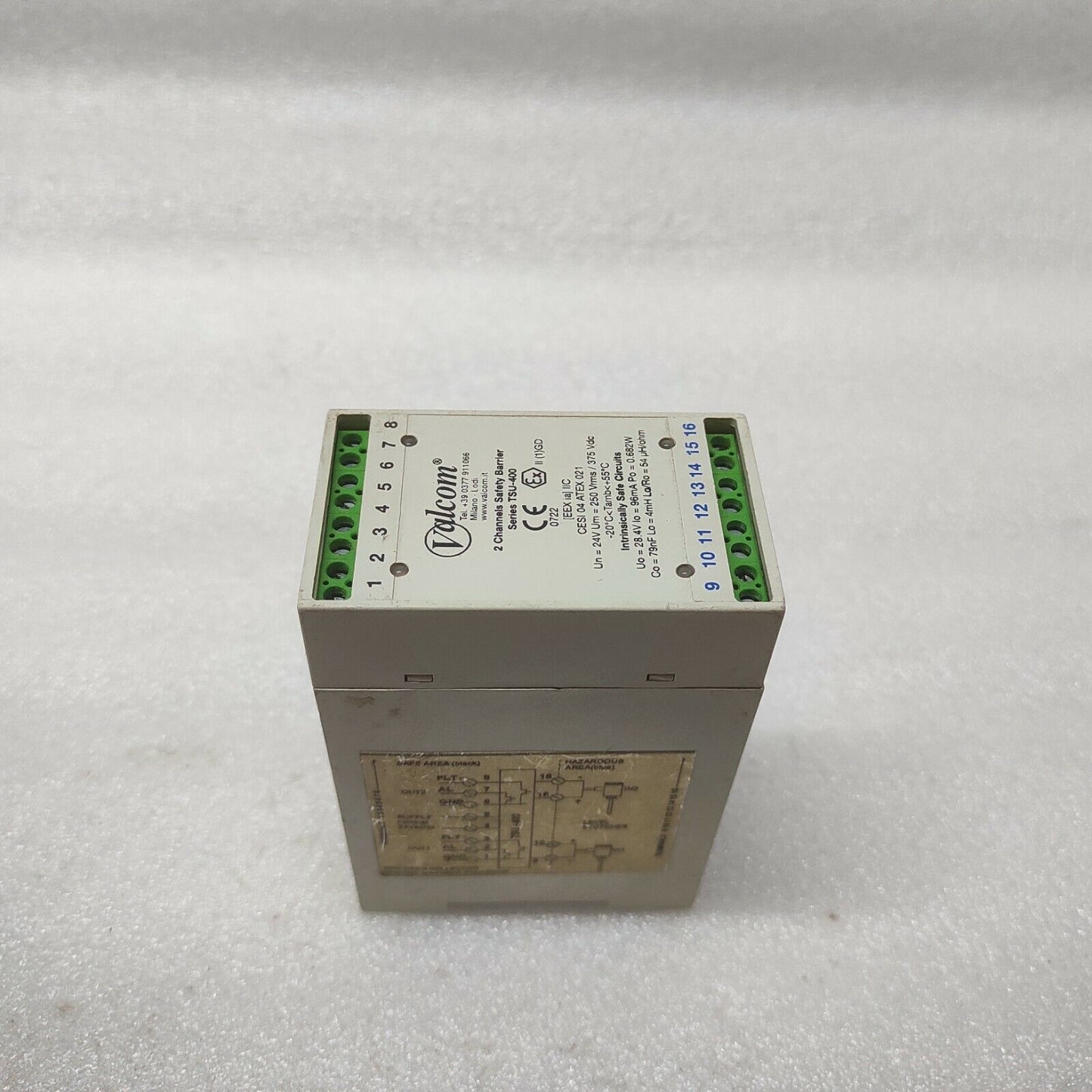 VALCOM TSU400 2-CH SAFETY BARRIER TSU400FM-N-DIN-1 24VAC/DC