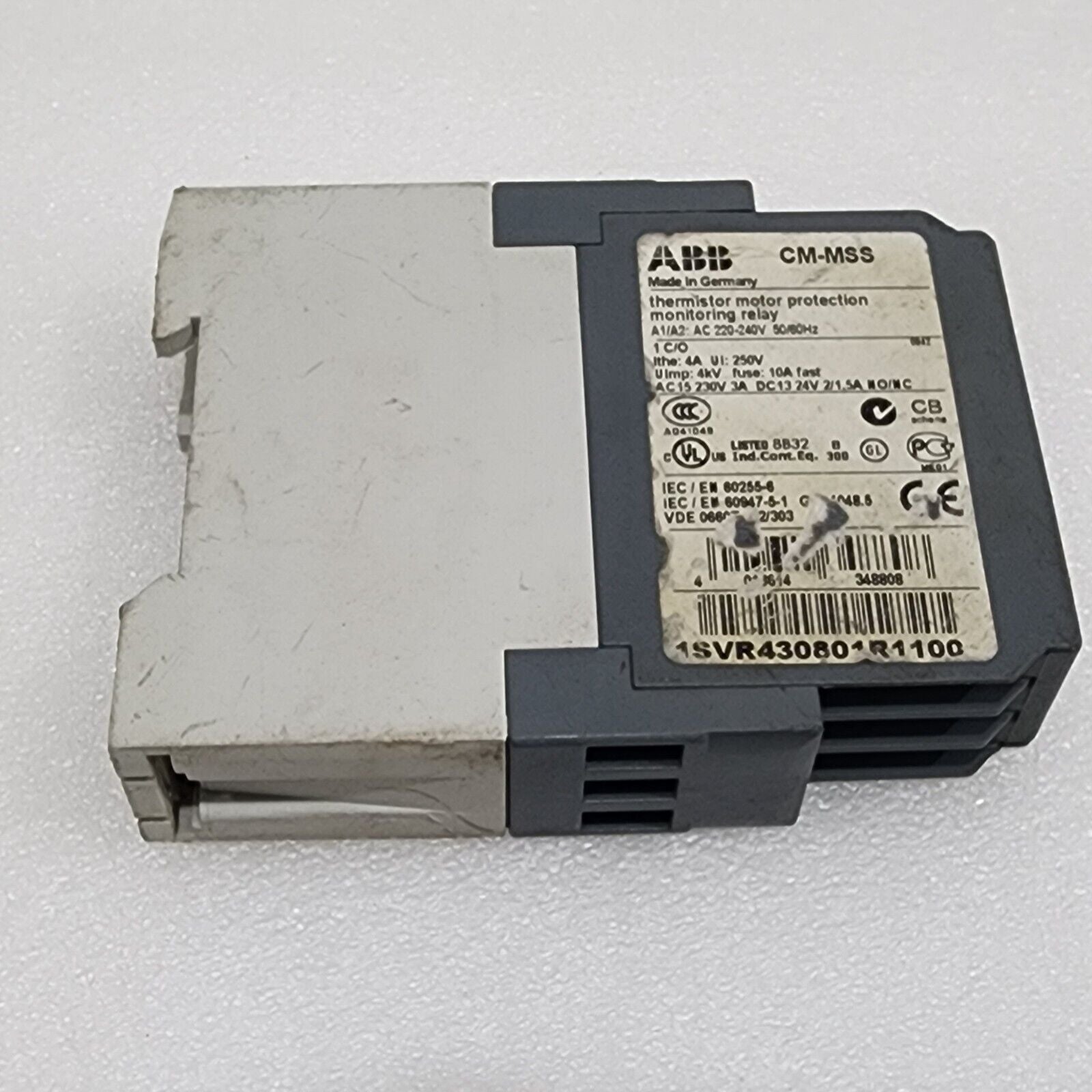 ABB CM-MSS THERMISTOR MOTOR PROTECTION MONITORING RELAY 1SVR430801R1100