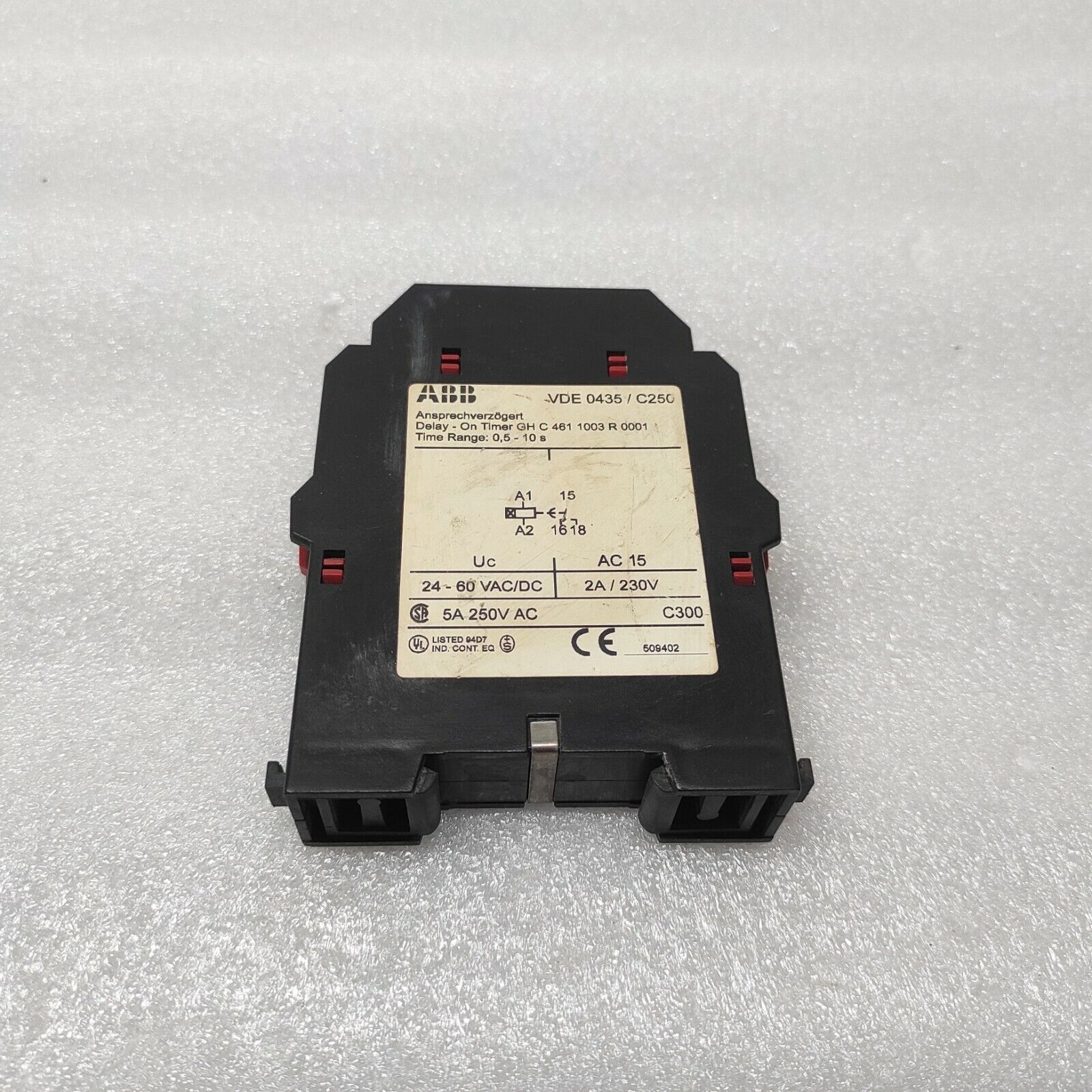 ABB C461.10 TIME DELAY  RELAY GHC4611003R0001 0.5-10S 24-60VAC/DC