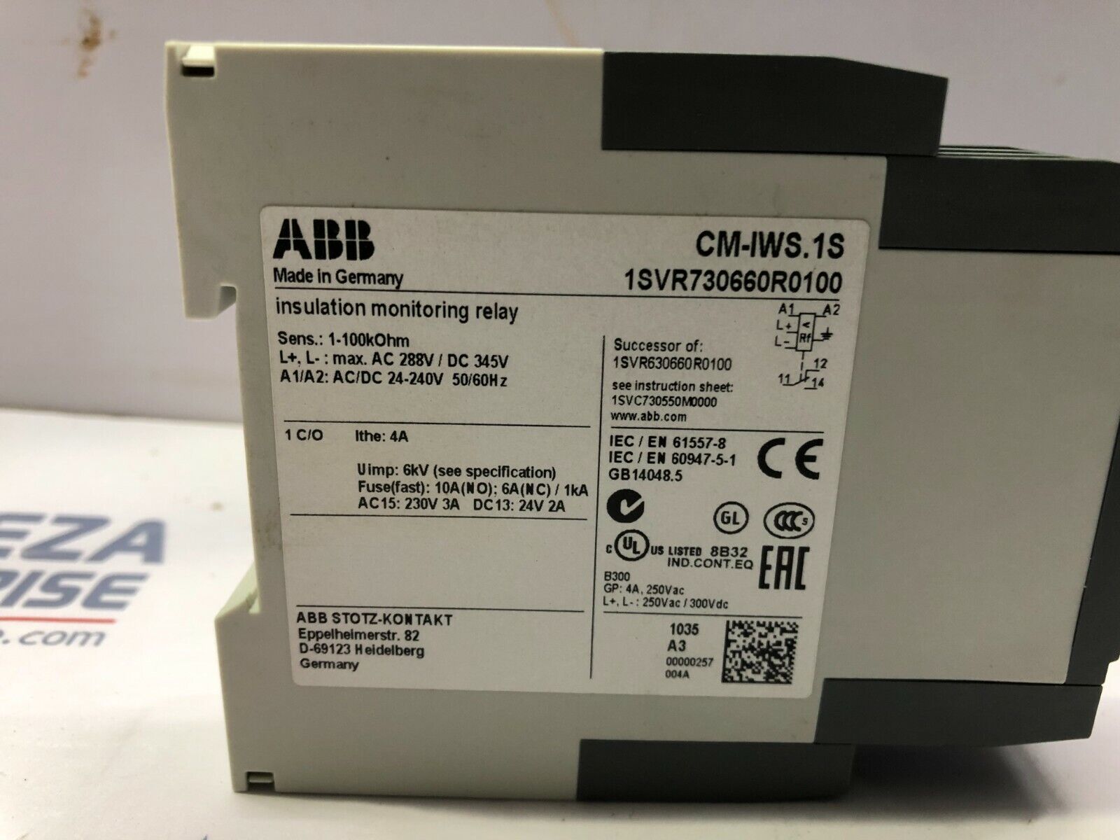 ABB CM-IWS.1S INSULATION MONITORING RELAY 1SVR730660R0100 24-240V AC/DC