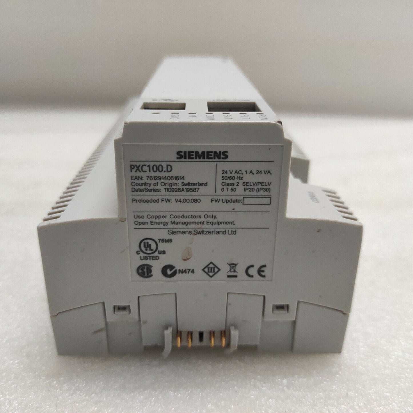 SIEMENS PXC100.D AUTOMATION STATION BACNET 24V