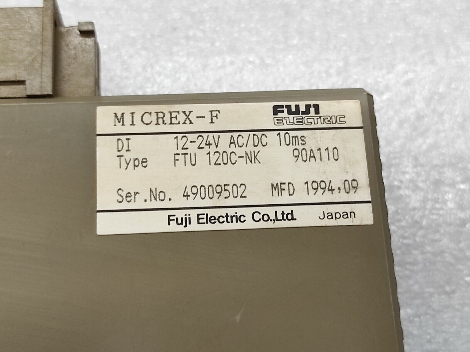 FUJI ELECTRIC FTU 120C-NK DIGITAL INPUT MODULE 12-24V