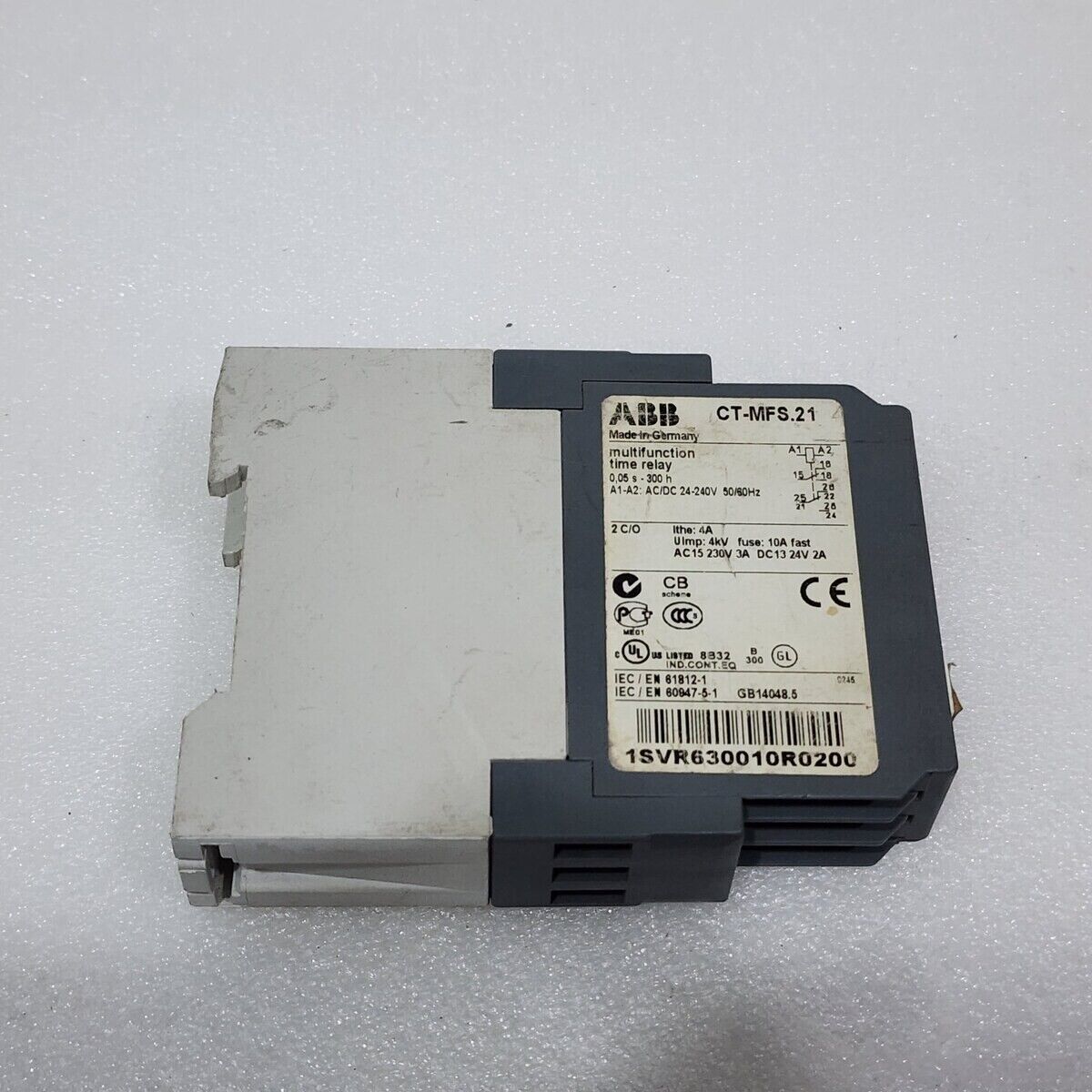 ABB CT-MFS.21 MULTIFUNCTION TIME RELAY 1SVR630010R0200 24-240VAC/DC