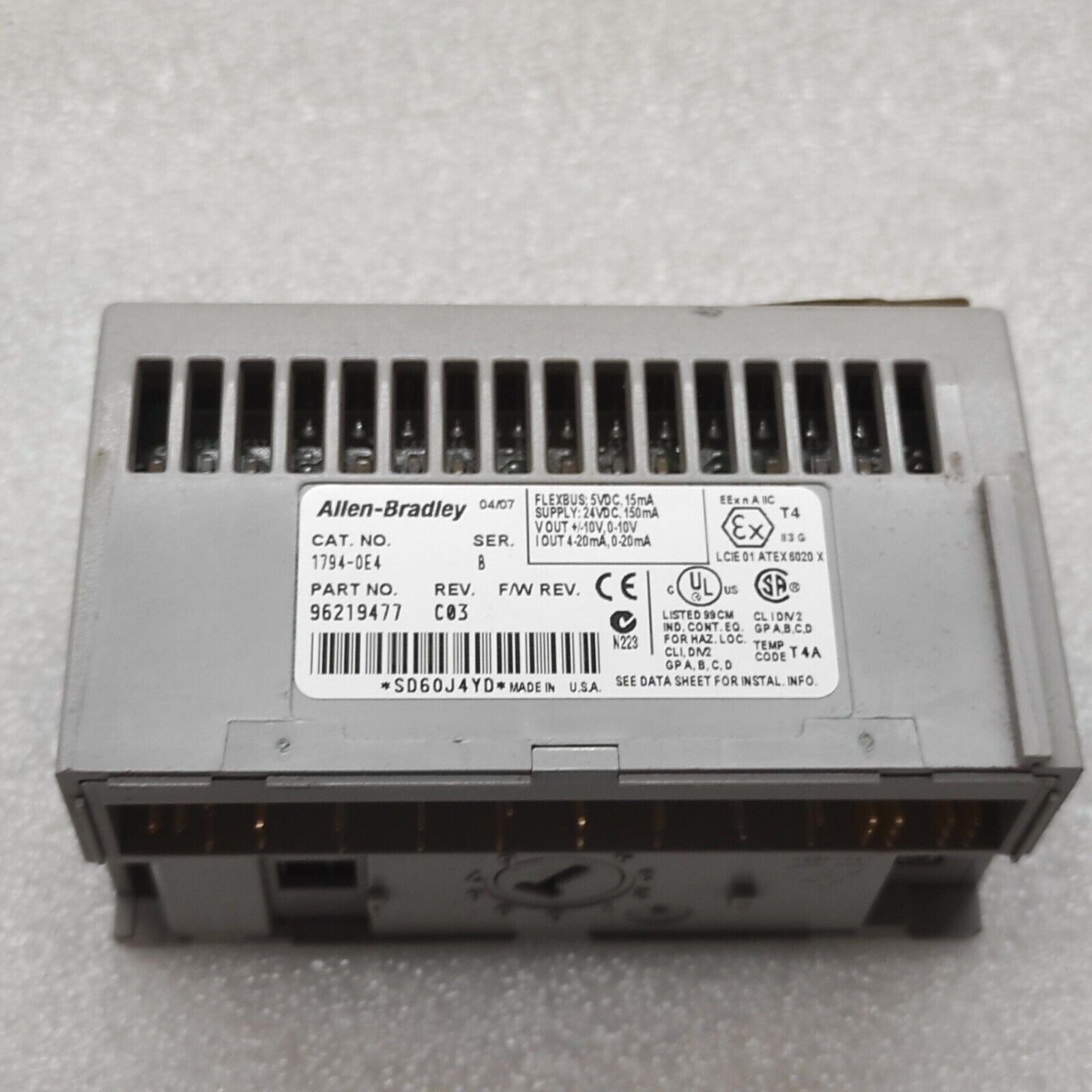 ALLEN BRADLEY CAT 1794-OE4 SERIES B 96219477