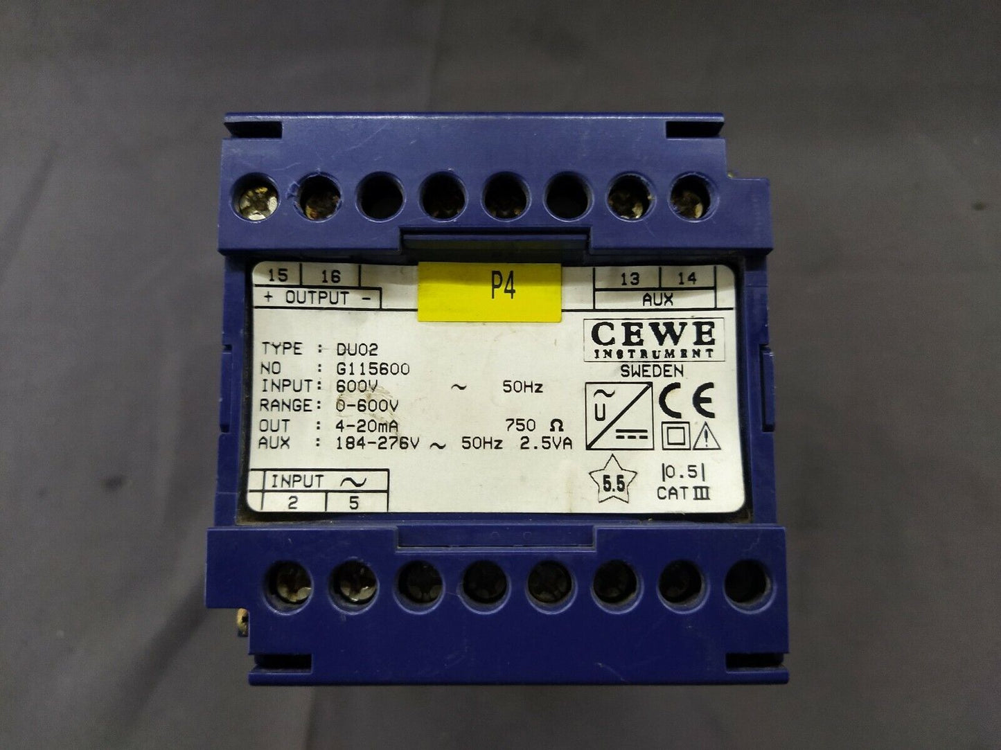 CEWE Instrument DU02 Discrete Transducer 600V