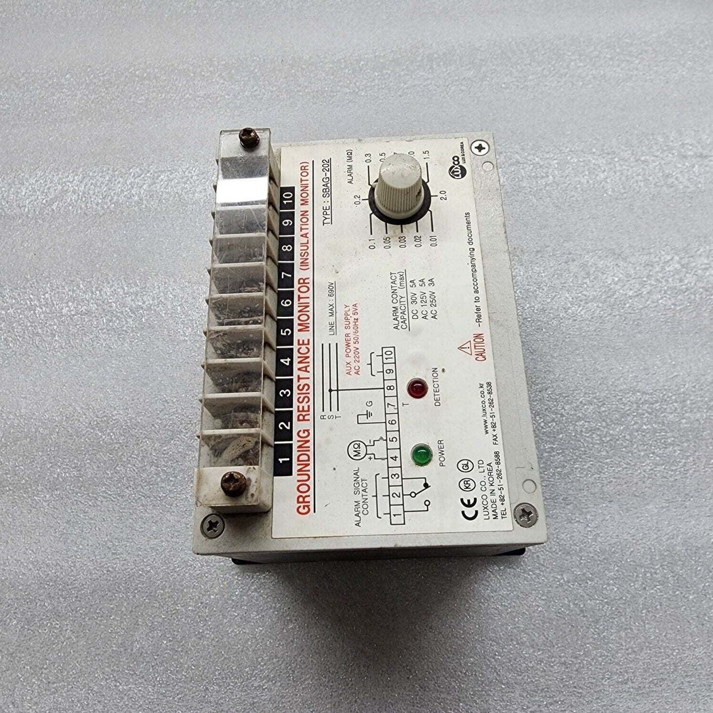 LUXCO SBAG-202 INSULATION MONITOR 220V