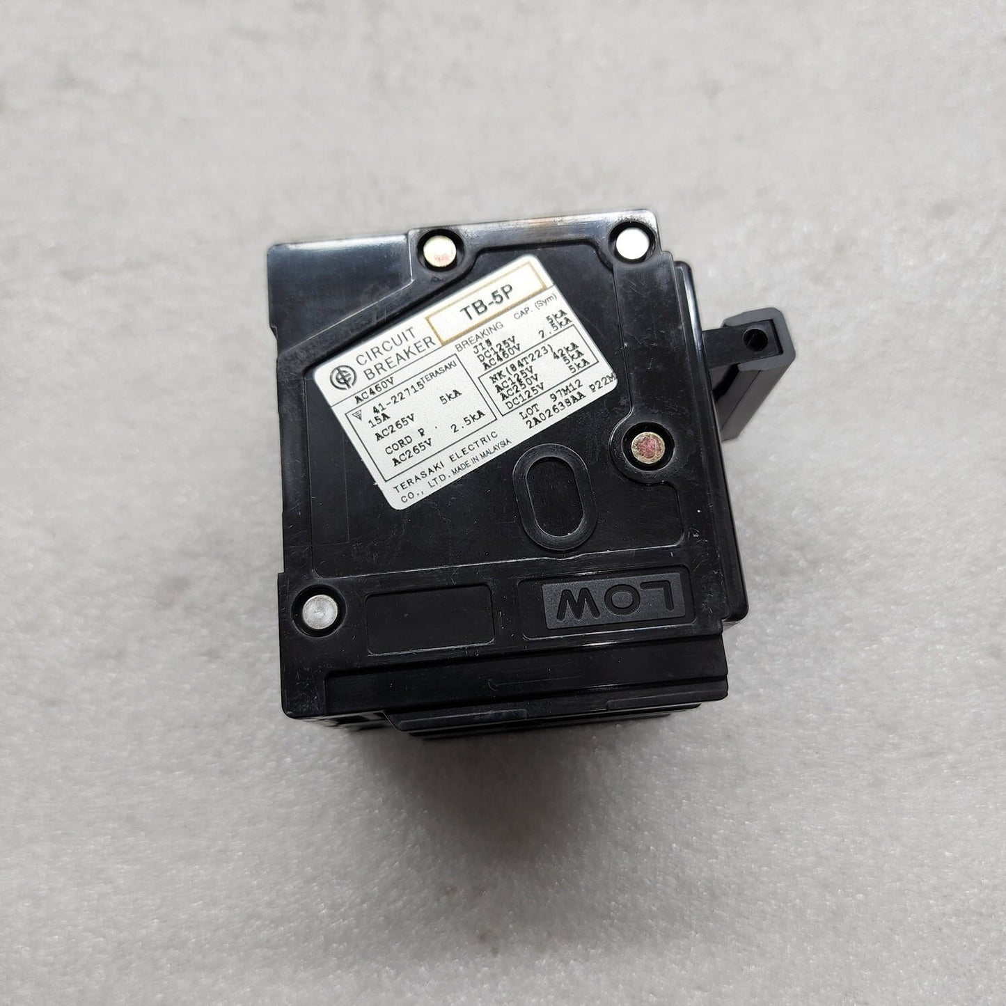 TERASAKI TB-5P 2-POLE BREAKER 15A