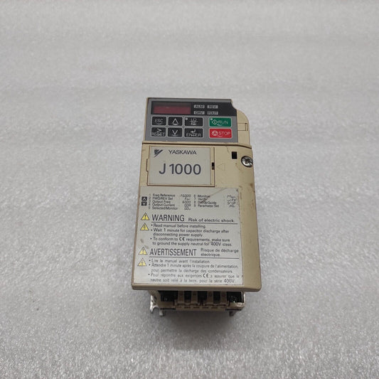 YASKAWA J1000 CIMR-JTBA0003BAA AC DRIVE 0.75kW/0.4kW