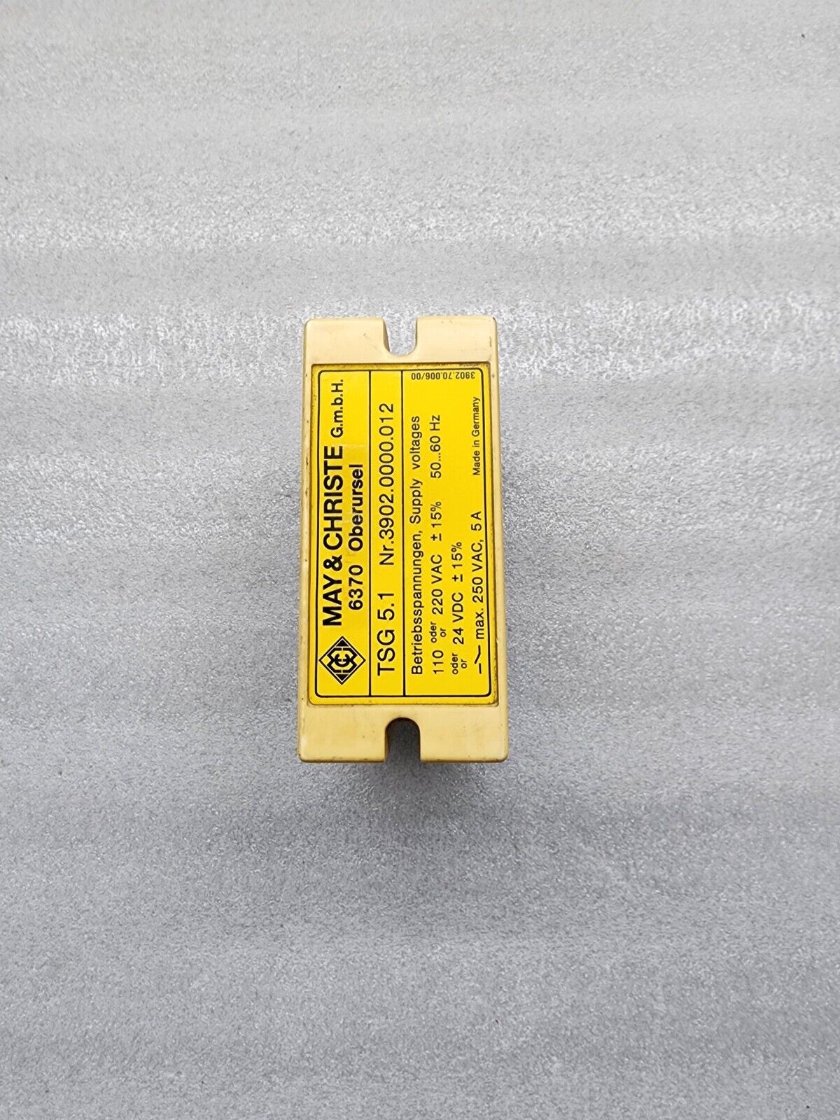MAY & CHRISTE TSG 5.1 3902.0000.012 110-220VAC/24VDC