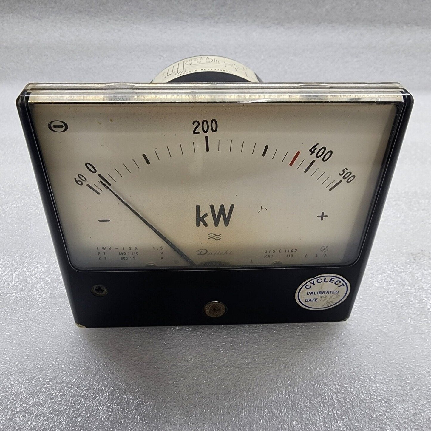 DAIICHI LWK-12N KILOWATT METER PT 440/110V CT 800/5A