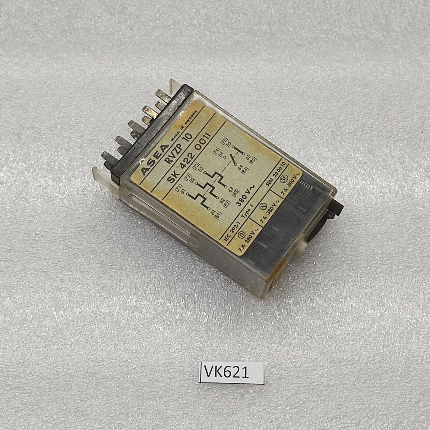ASEA RVZP 10 GENERAL PURPOSE RELAY SK4220011