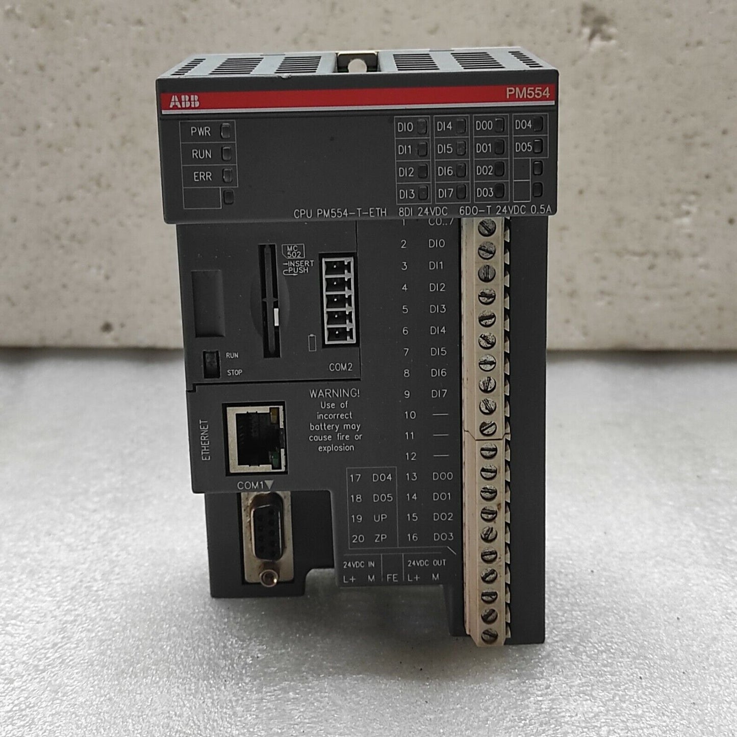 ABB PM554-T-ETH A4 CENTRAL PROCESSING UNIT 1TNE968900R0110