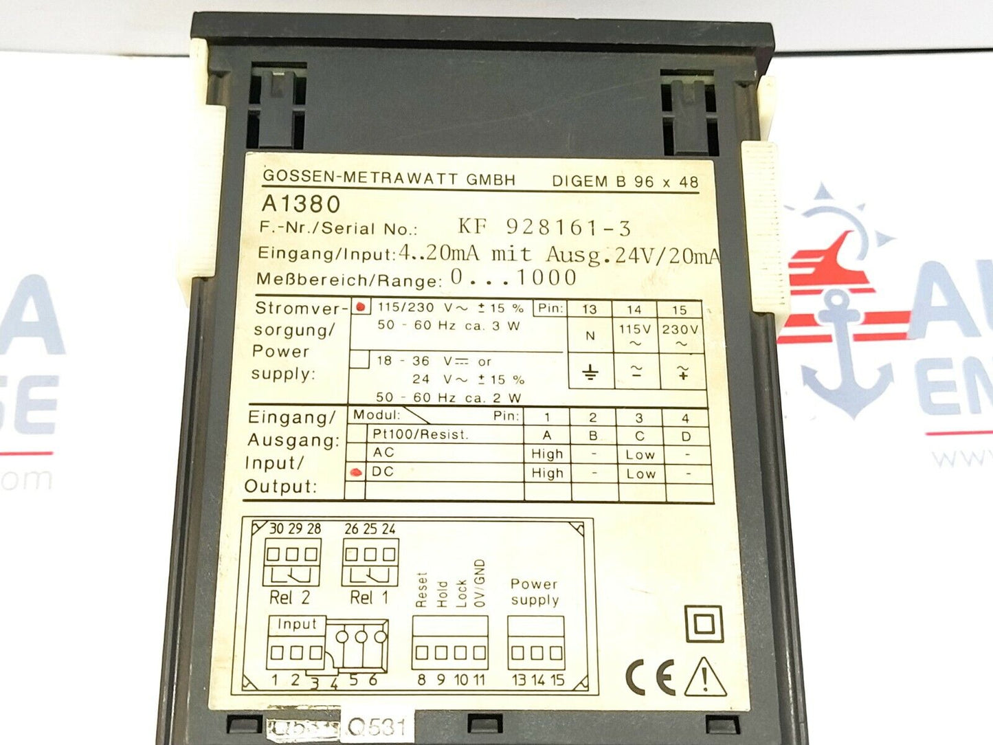 GOSSEN METRAWATT A1380 METER 