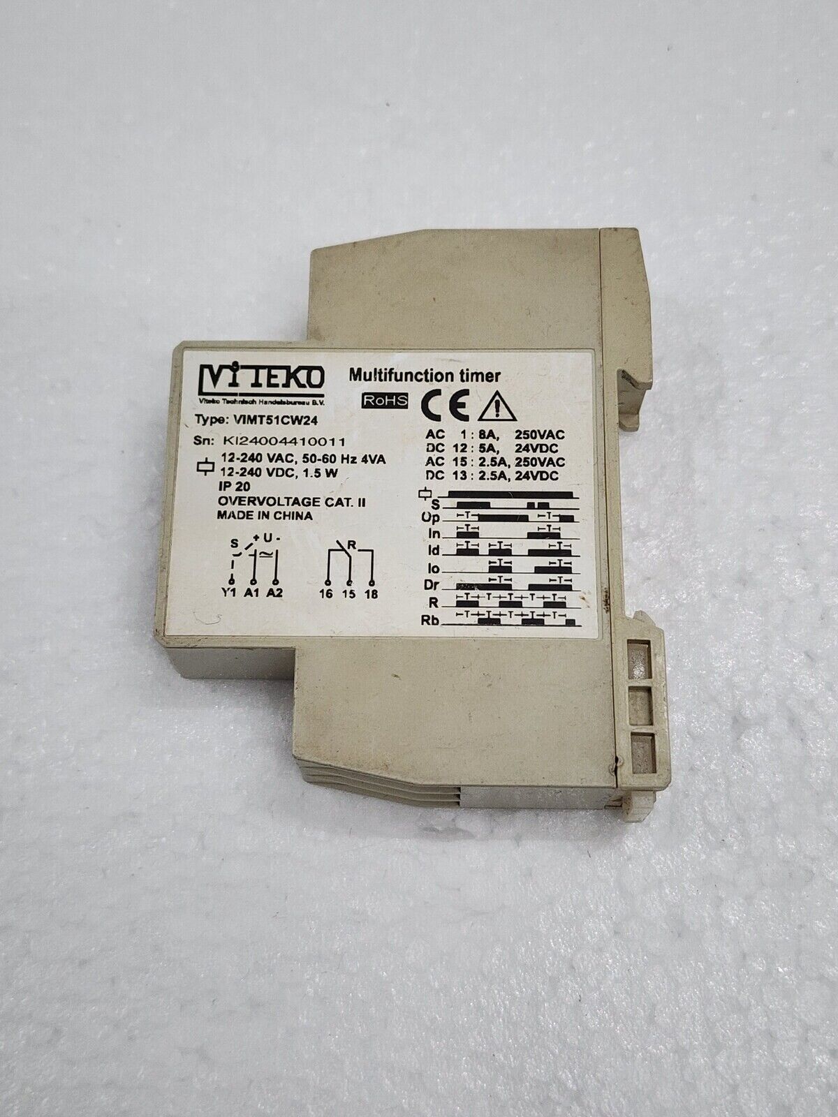 VITEKO VIMT51CW24 MULTIFUNCTION TIMER 12-240VAC/DC