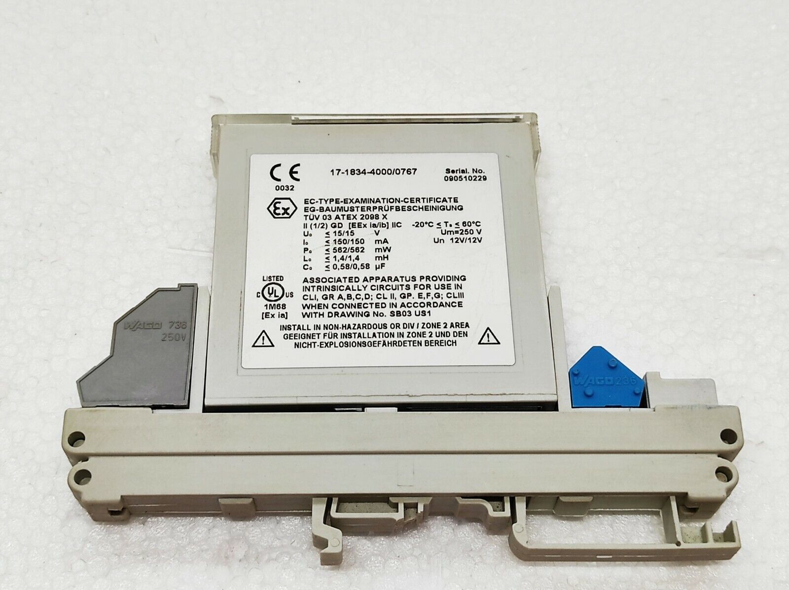 Bartec SB 0767 Process CONT EQ DC-Double Barrier SB0767 17-1834-4000/0767