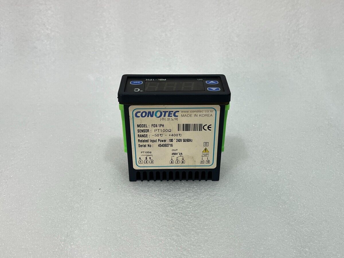 CONOTEC FOX-1PH TEMPERATURE CONTROLLER 100-240VAC PT100 OHM