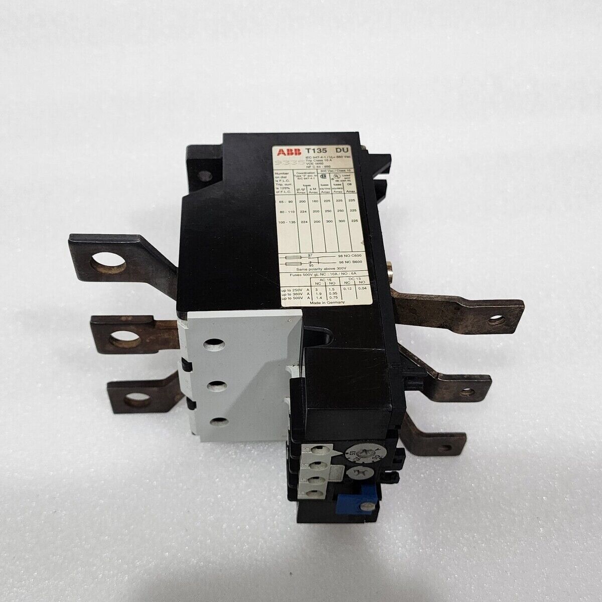 ABB T135 DU SOLID STATE OVERLOAD RELAY 65-90A