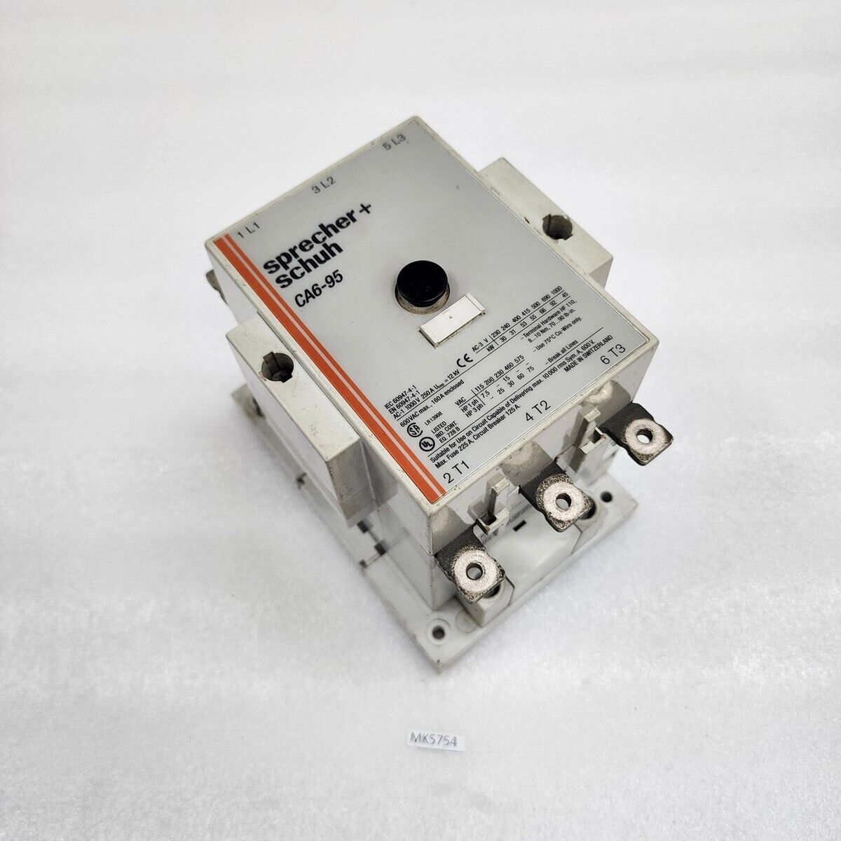 SPRECHER + SCHUH CA6-95 CONTACTOR 160A