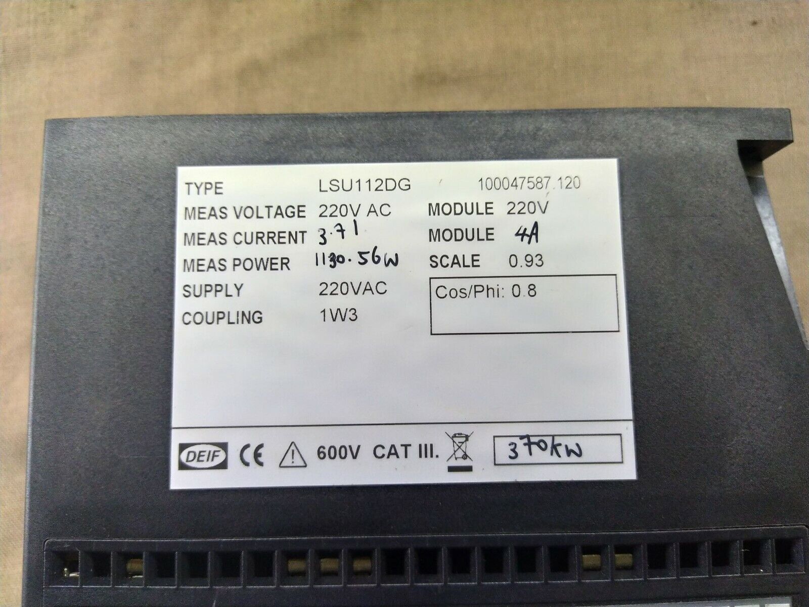 Deif LSU-112DG Load Sharing, Paralleling & Operation 100047587.120 220 VAC