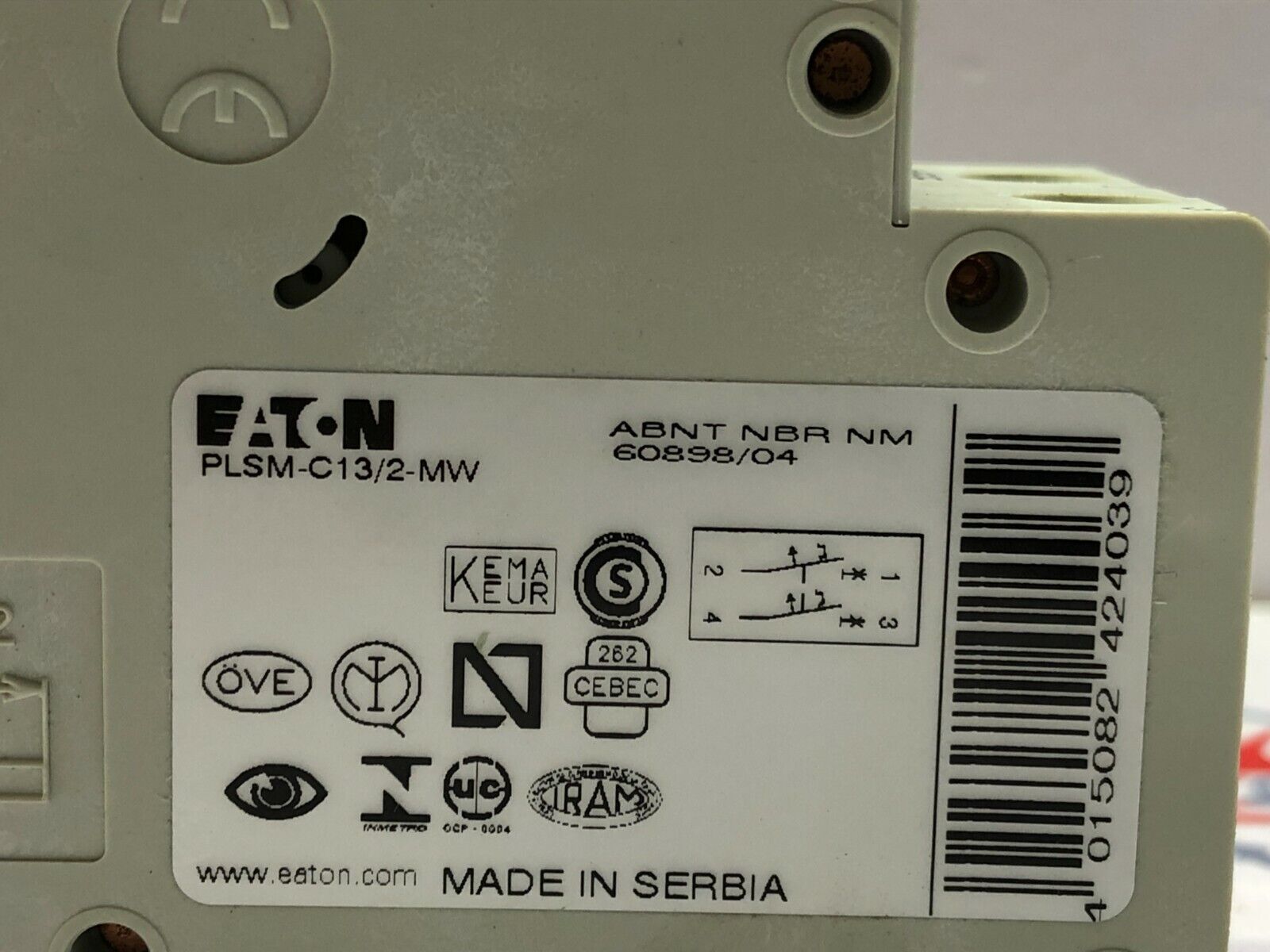 EATON PLSM-C13/2-MW CIRCUIT BREAKER 13A 50393