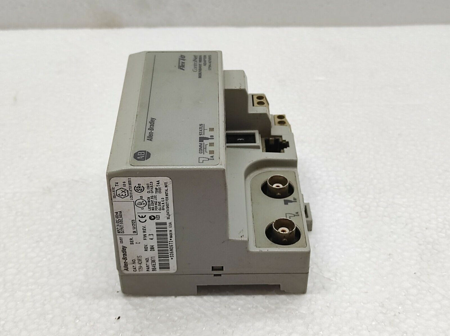 Allen Bradley CAT NO 1794-ACNR15 Series C 96463071 Revision D04 F/W REV 4.3