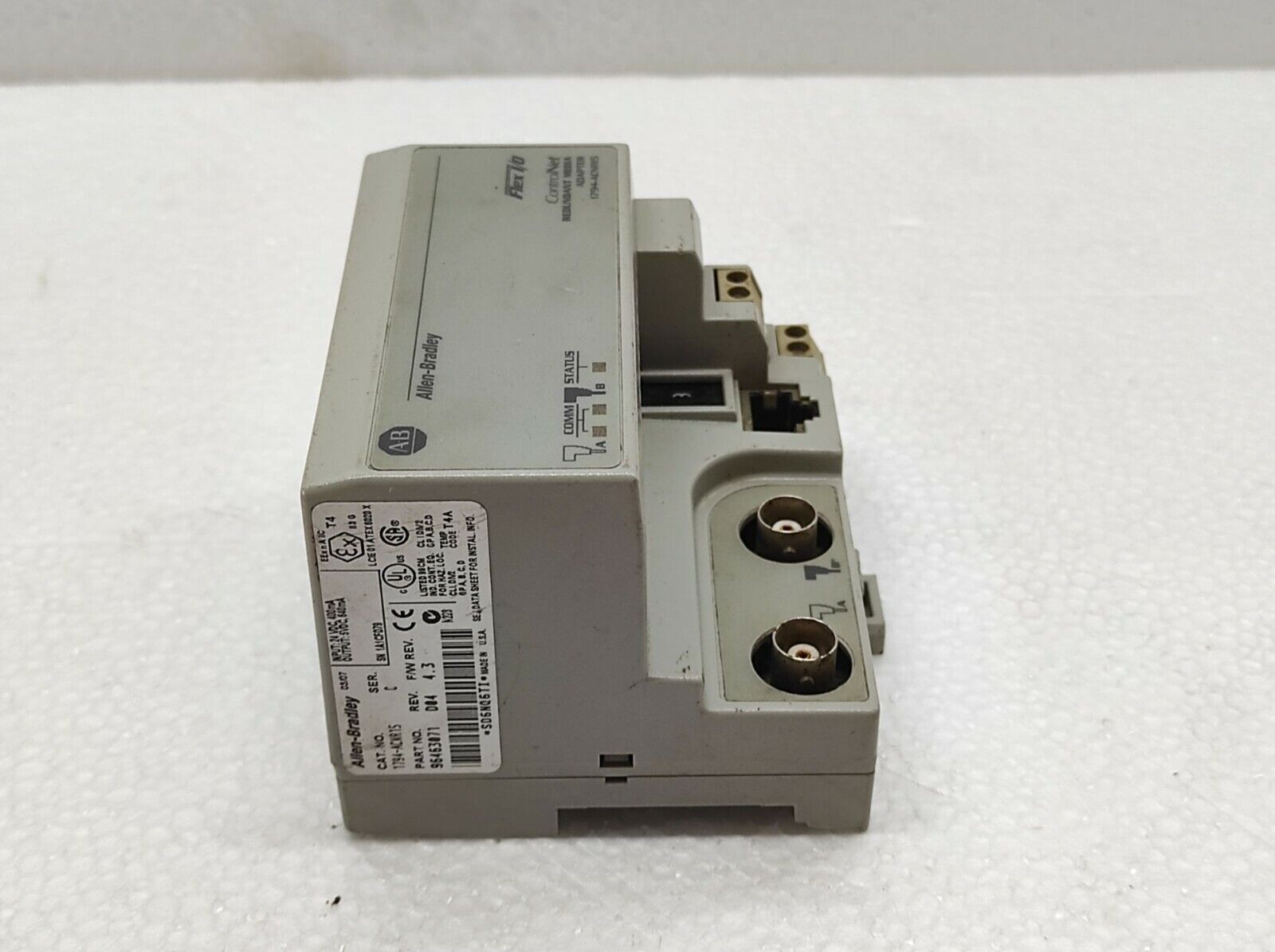 Allen Bradley CAT NO 1794-ACNR15 Series C 96463071 Revision D04 F/W REV 4.3