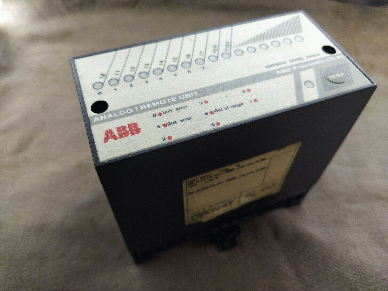 ABB Procontic CS 31 ICST08A9 Analog I Remote Unit 24 VDC 200mA