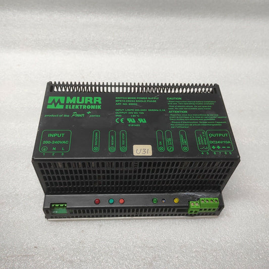 MURR ELEKTRONIK MPS10-230/24 POWER SUPPLY 85055 24VDC 10A