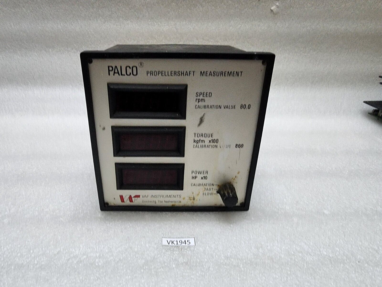 VAF INSTRUMENT PALCO PROPELLERSHAFT MEASUREMENT