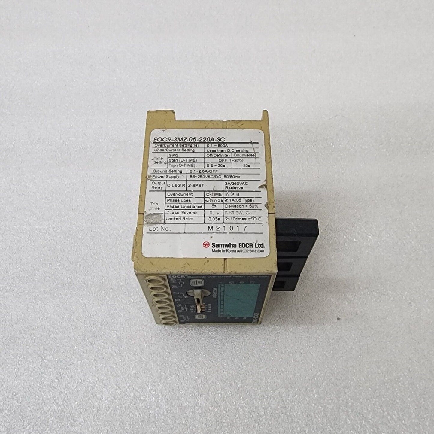 SAMWHA EOCR-3MZ-05-220A-SC OVER CURRENT RELAY 0.1-800A