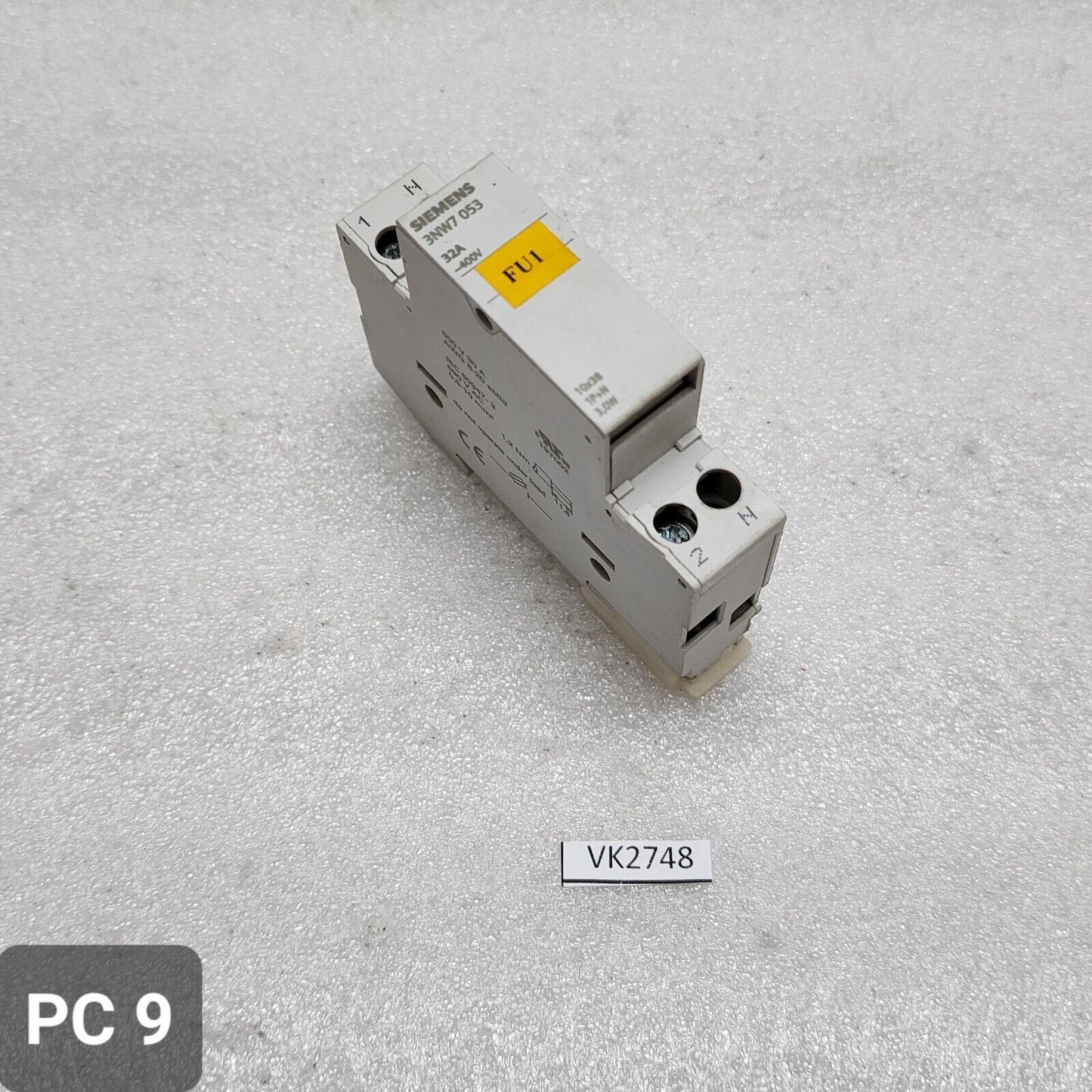 SIEMENS 3NW7 053 FUSE BASE 32A 400V