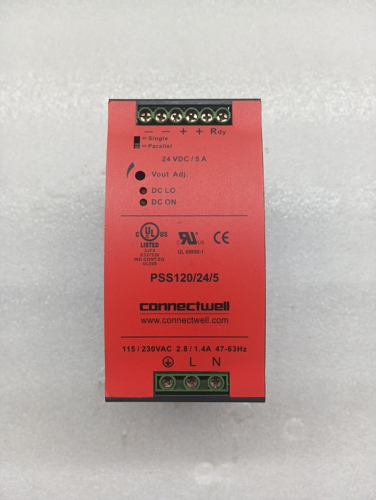 CONNECTWELL PSS120/24/5 POWER SUPPLY 24VDC 5A